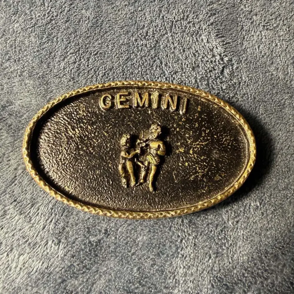 Gemini Zodiac sign belt buckle